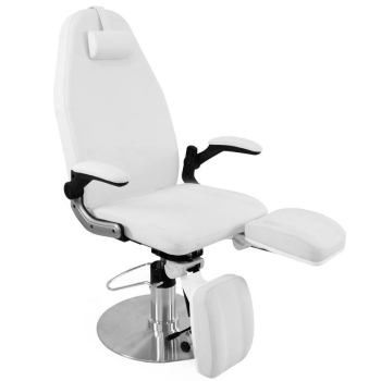 FOTEL PODOLOGICZNY HYDRAULICZNY AZZURRO 713A BIAŁY